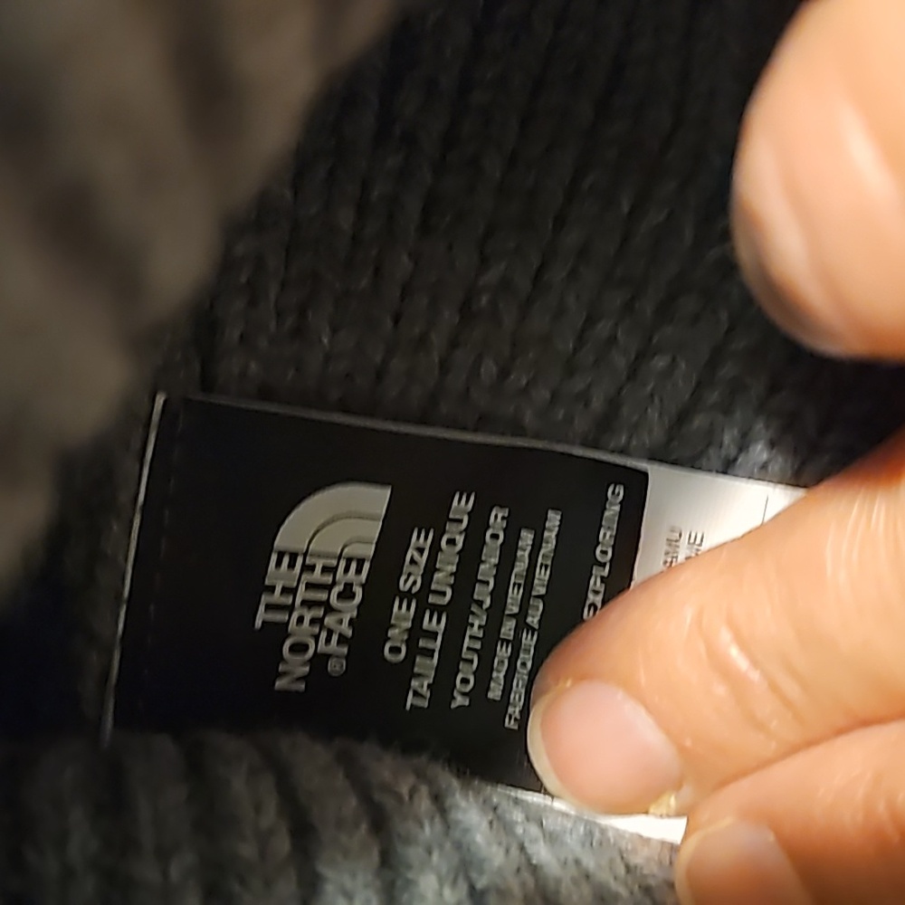 Gray beanie, north face hat - Picture 2 of 2